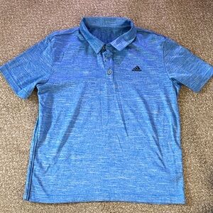 Adidas Heathered Blue Polo Shirt